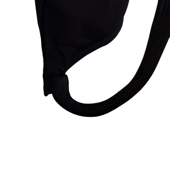 Good American Black Velvet Deep V Neck Long Sleeve Bodysuit Size Large - Picture 5 of 7